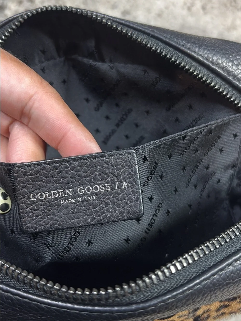 Golden Goose compact leopard